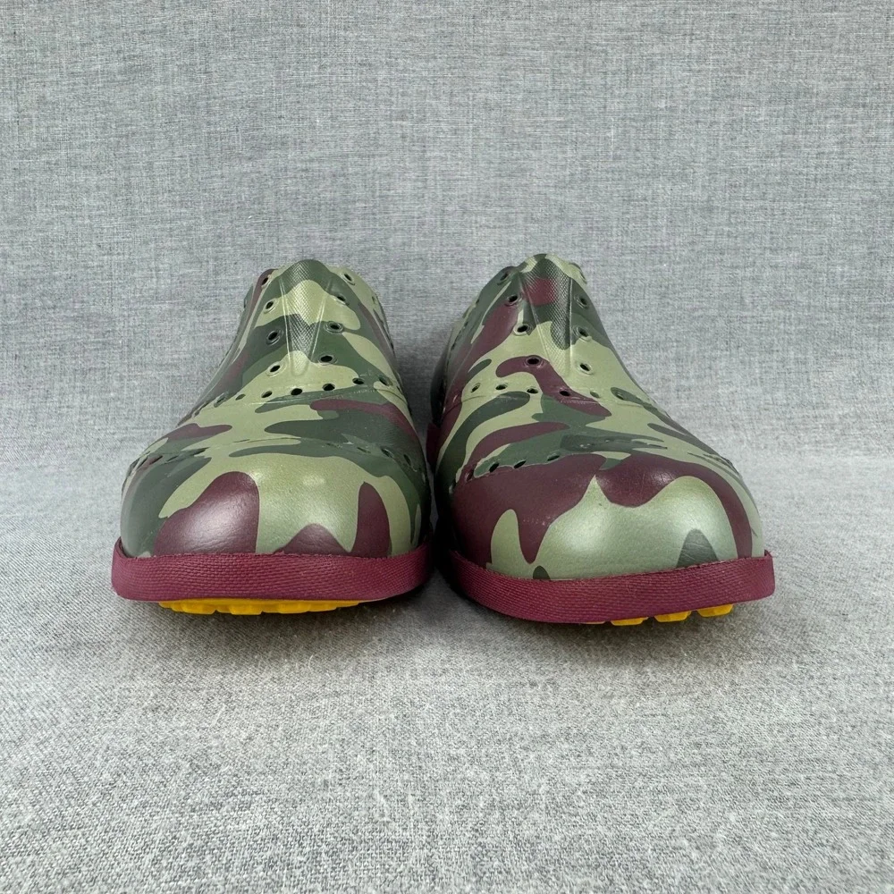 BiiON Oxford Wingtip Golf Shoes Men's Size 10 Camo Spikeless Slip On Brogue